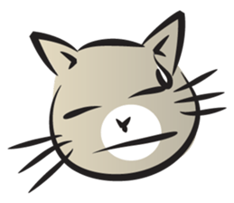 funny colorful cat sticker #14424802