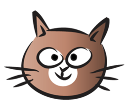 funny colorful cat sticker #14424804
