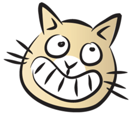 funny colorful cat sticker #14424805