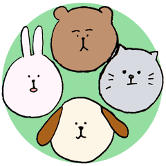round-shape-face animals