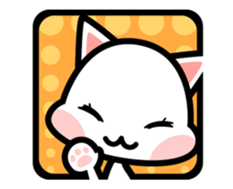 White cat 001 sticker #14425103