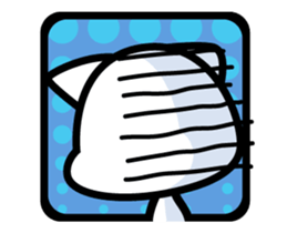 White cat 001 sticker #14425104