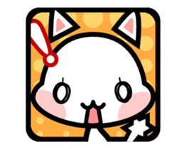 White cat 001 sticker #14425105