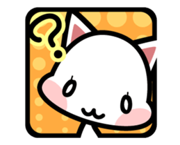 White cat 001 sticker #14425106