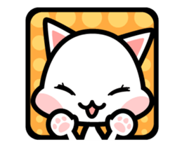 White cat 001 sticker #14425109