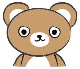 round round brown bear sticker #14425270