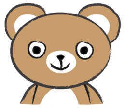 round round brown bear sticker #14425271