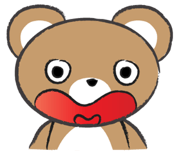 round round brown bear sticker #14425272