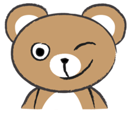 round round brown bear sticker #14425273