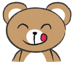 round round brown bear sticker #14425277