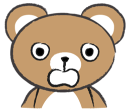 round round brown bear sticker #14425278