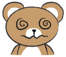 round round brown bear sticker #14425279