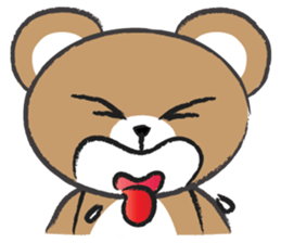 round round brown bear sticker #14425280