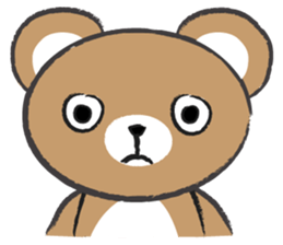 round round brown bear sticker #14425281