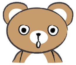 round round brown bear sticker #14425283