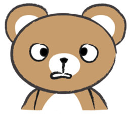 round round brown bear sticker #14425284