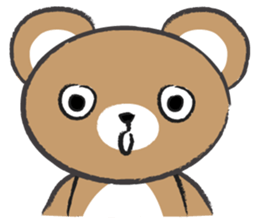 round round brown bear sticker #14425286