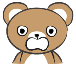 round round brown bear sticker #14425287