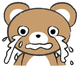 round round brown bear sticker #14425288