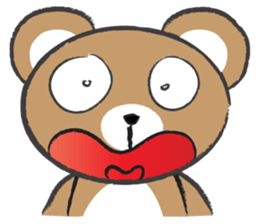 round round brown bear sticker #14425289