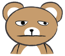 round round brown bear sticker #14425290