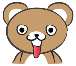 round round brown bear sticker #14425291