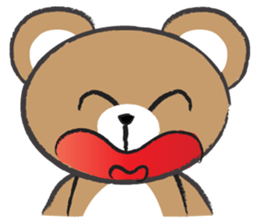 round round brown bear sticker #14425292