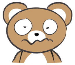 round round brown bear sticker #14425293