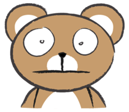 round round brown bear sticker #14425294