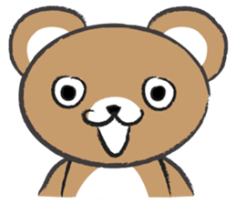 round round brown bear sticker #14425295