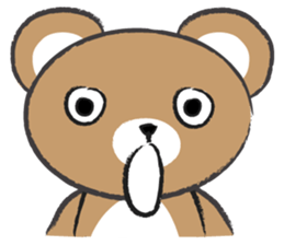 round round brown bear sticker #14425296