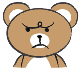 round round brown bear sticker #14425300