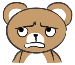 round round brown bear sticker #14425301