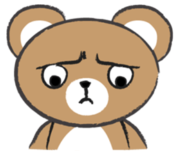 round round brown bear sticker #14425302