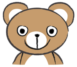 round round brown bear sticker #14425305