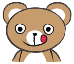 round round brown bear sticker #14425307