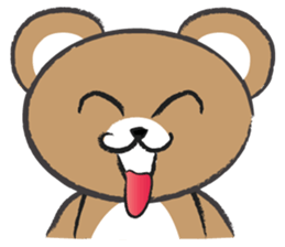 round round brown bear sticker #14425308