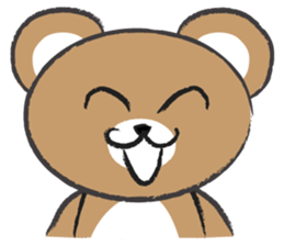 round round brown bear sticker #14425309