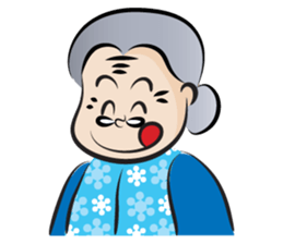 old woman cute cute sticker #14425342