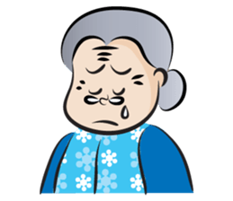 old woman cute cute sticker #14425348