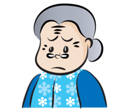 old woman cute cute sticker #14425352