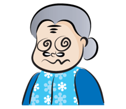 old woman cute cute sticker #14425353