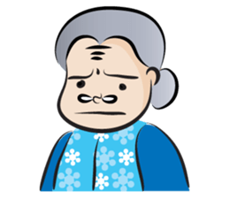 old woman cute cute sticker #14425355