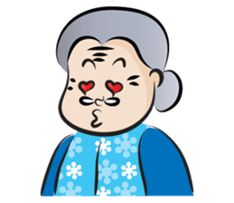 old woman cute cute sticker #14425356