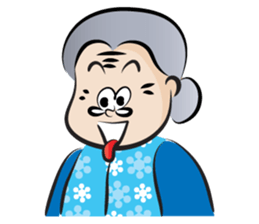 old woman cute cute sticker #14425357