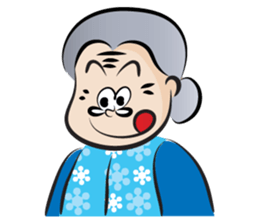 old woman cute cute sticker #14425359