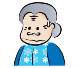 old woman cute cute sticker #14425360
