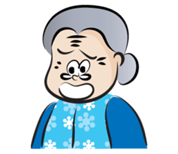 old woman cute cute sticker #14425370