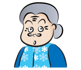 old woman cute cute sticker #14425371