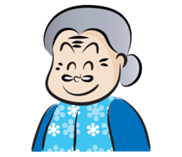 old woman cute cute sticker #14425372